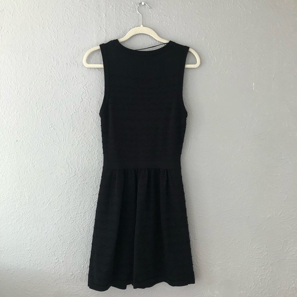 CeCe by Cynthia Steffe Black Knit A-Line Dress - Medium - Little Black Dress - Picture 6 of 7